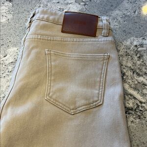 X2 Amudim Fleece-Lined Wide Leg Beige Jeans Size 8